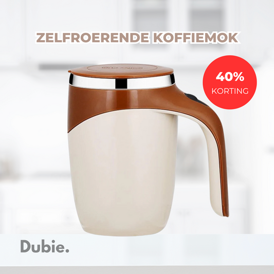 Zelfroerende Koffiemok | 40% Korting