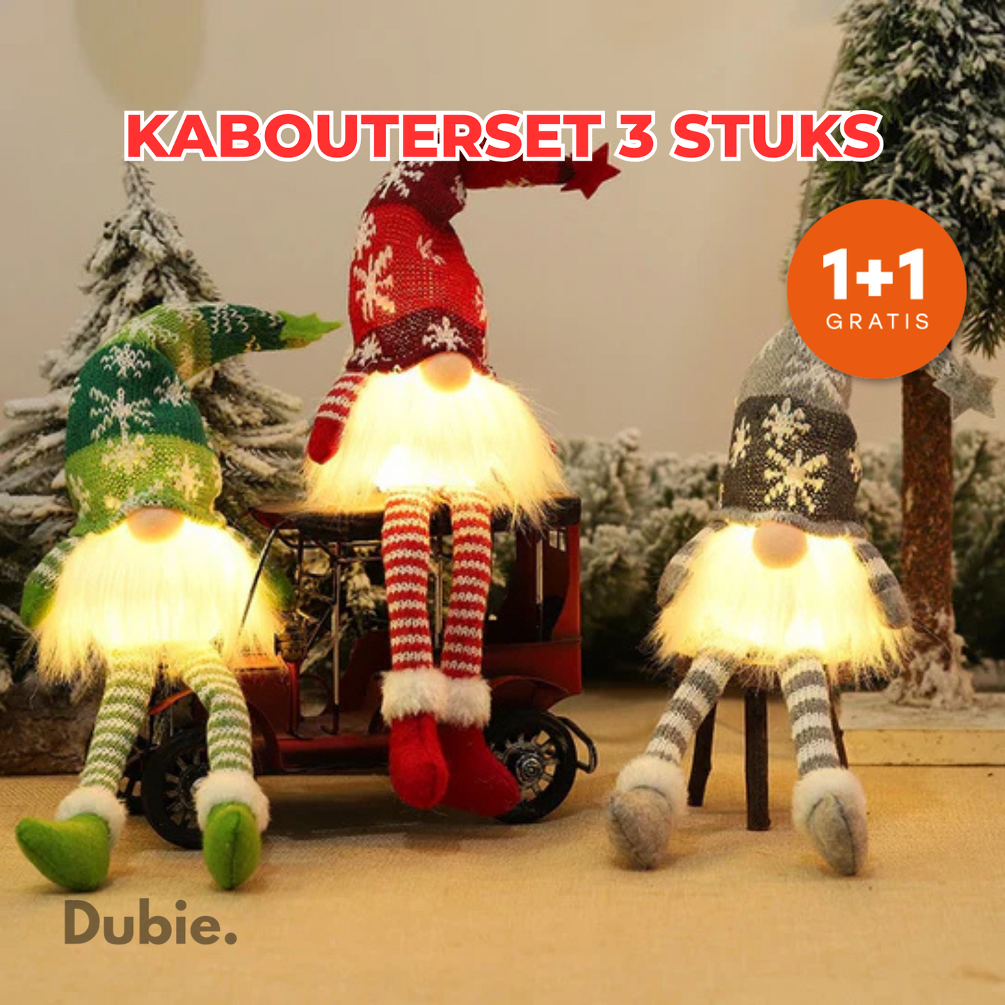 Kabouterset 3 stuks | 1+1 Gratis