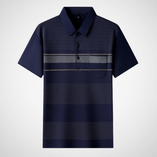 Gestreept Polo Shirt met Borstvak