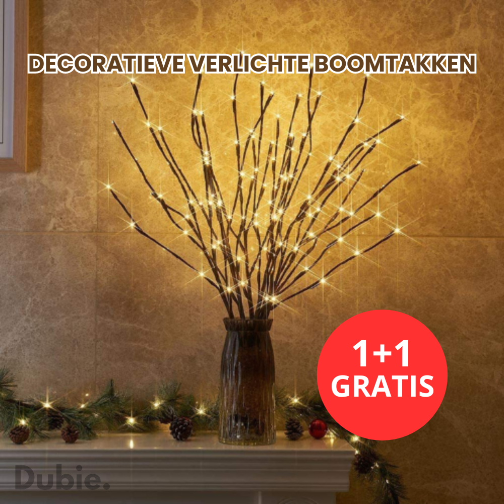 Decoratieve Verlichte Boomtakken | 1+1 Gratis