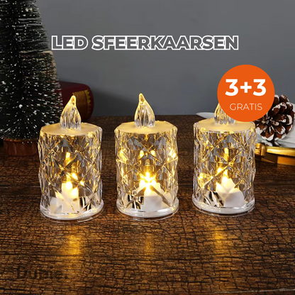 LED Sfeerkaarsen | 3+3 Gratis