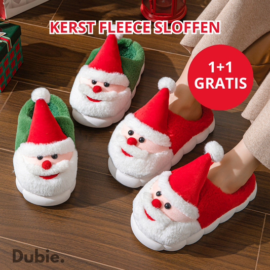 Kerst Fleece Sloffen | 1+1 Gratis