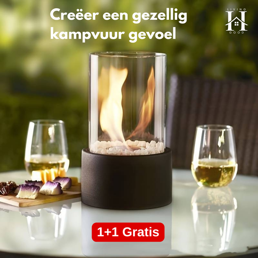 LivingGood | Tafelhaard Bio Ethanol | Binnen en Buiten | 1+1 Gratis