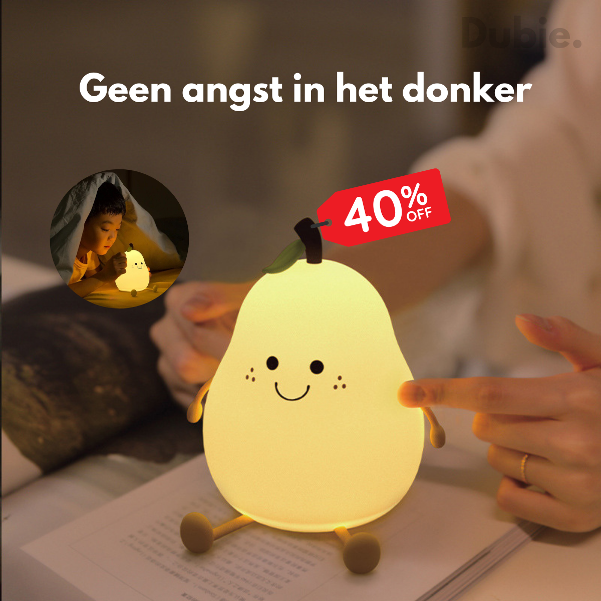 Peer Nachtlampje | Geen angst in het donker | 40% korting