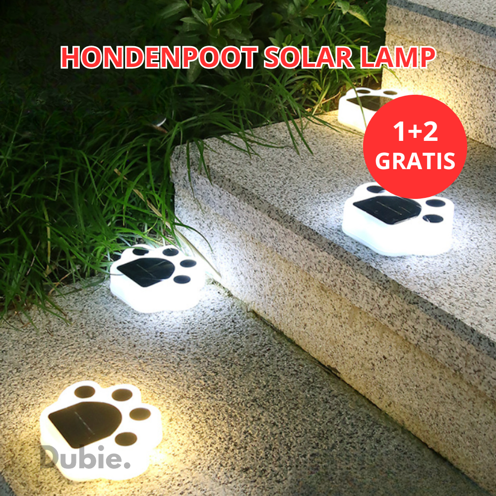 Hondenpoot Solar Lamp | 1+2 Gratis