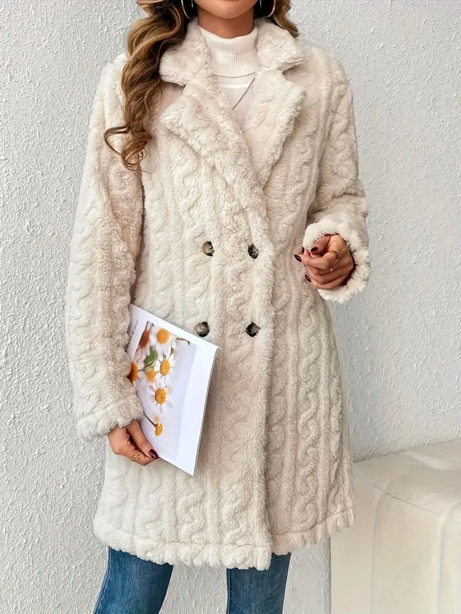 Lapel Teddy Coat | 40% Korting