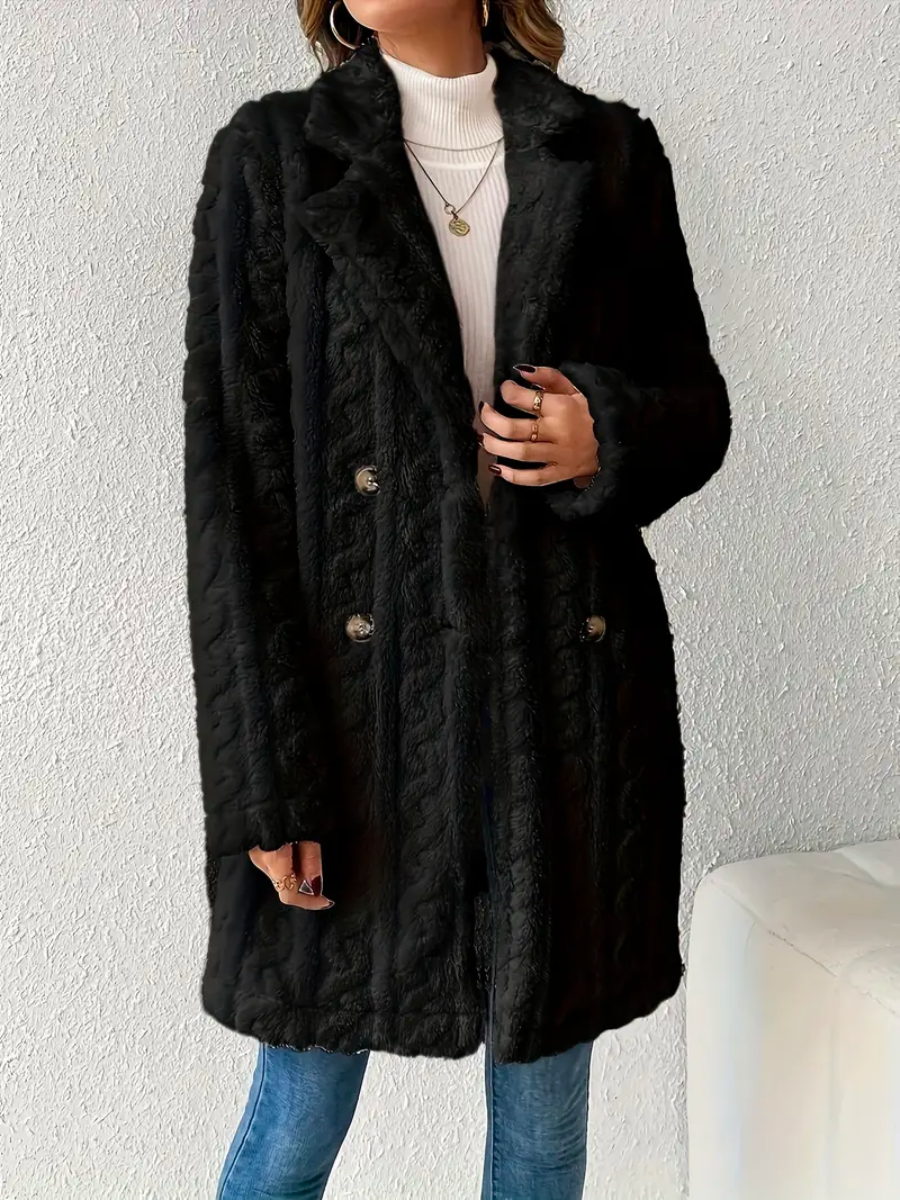 Lapel Teddy Coat | 40% Korting