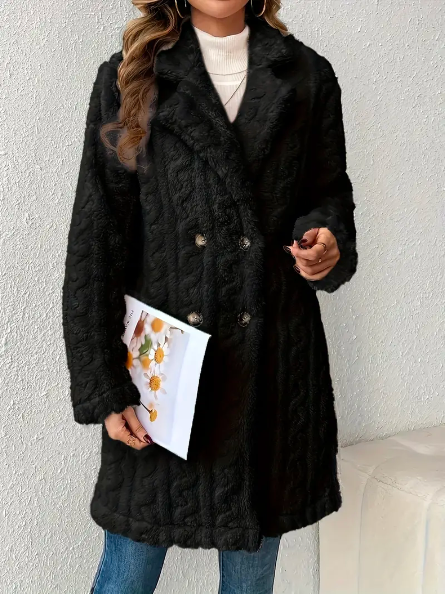 Lapel Teddy Coat | 40% Korting